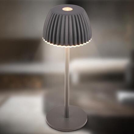 BRILONER Riffle Nano stolní lampička - 1,5W, 130lm, nabíjecí, LED, stmívatelné, dotykový vypínač, German design Award Winner 2025, antracit 7581015