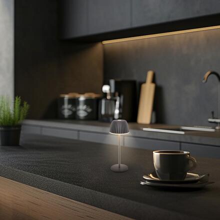 BRILONER Riffle Nano stolní lampička - 1,5W, 130lm, nabíjecí, LED, stmívatelné, dotykový vypínač, German design Award Winner 2025, antracit 7581015