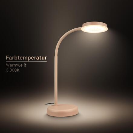 BRILONER Megg lampička na psací stůl – 12W, 800lm, LED, stmívatelné, dotykový vypínač, teplá bílá, béžová 7585011
