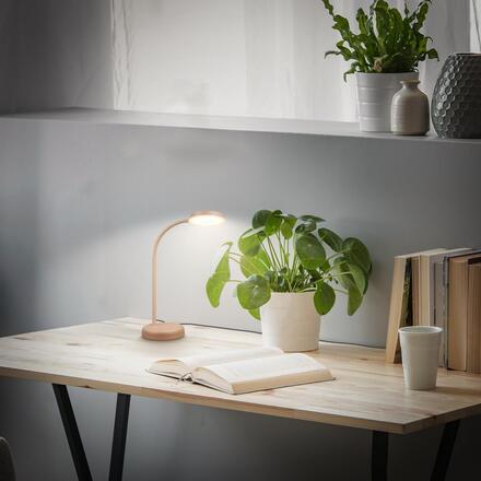 BRILONER Megg lampička na psací stůl – 12W, 800lm, LED, stmívatelné, dotykový vypínač, teplá bílá, béžová 7585011