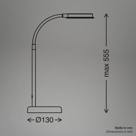 BRILONER Megg lampička na psací stůl – 12W, 800lm, LED, stmívatelné, dotykový vypínač, teplá bílá, béžová 7585011