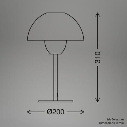 BRILONER Gryde na noční stolek - s vypínačem, E14 patice, max. 25W, kávová / světlešedá 7591011