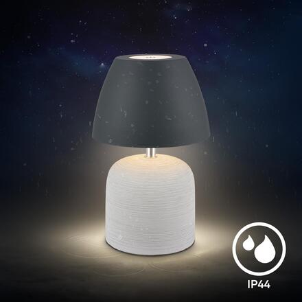 BRILONER Cera stolní lampa - 2,5W, 200lm, bezdrátová, IP44, LED, stmívatelná, teplá bílá, šedá/antracit 7593015