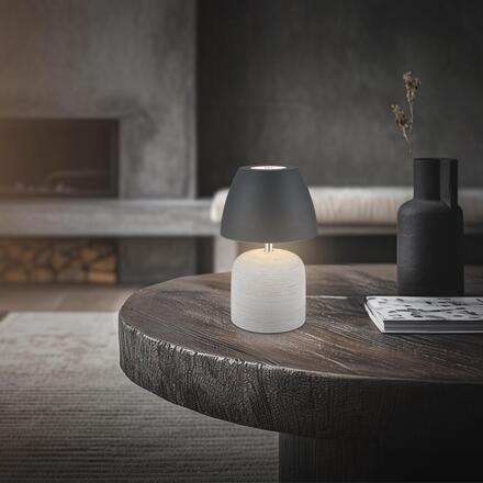 BRILONER Cera stolní lampa - 2,5W, 200lm, bezdrátová, IP44, LED, stmívatelná, teplá bílá, šedá/antracit 7593015
