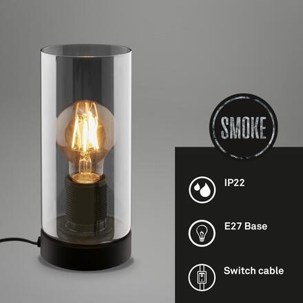 BRILONER Stolní lampa, 23,5 cm, 1x E27, max. 10W, černá 7616015