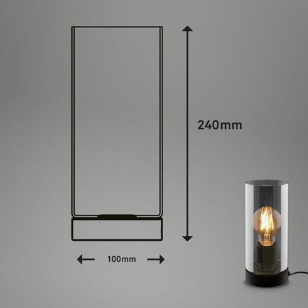 BRILONER Stolní lampa, 23,5 cm, 1x E27, max. 10W, černá 7616015