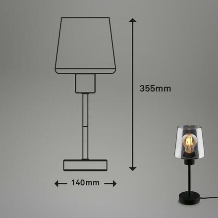 BRILONER Stolní lampa, 35,5 cm, 1x E27, max. 10W, černá BRILO 7617015