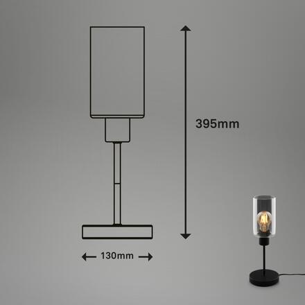 BRILONER Stolní lampa, 39,5 cm, 1x E27, max. 10W, černá 7618015