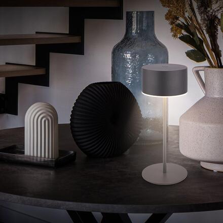 BRILONER Kira stolní lampička - 3W, 200lm, bezdrátová, LED, dotykový vypínač, stmívatelné, antracit 7629015