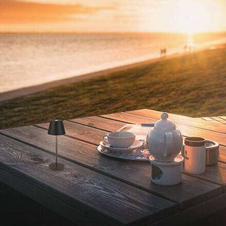 BRILONER Kiki Nano stolní lampička - 1,5W, 130lm, nabíjecí, LED, stmívatelné, teplá bílá, černá 7653015