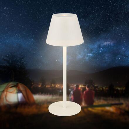 BRILONER Kiki Nano stolní lampička - 1,5W, 130lm, nabíjecí, LED, stmívatelné, teplá bílá, bílá 7653016