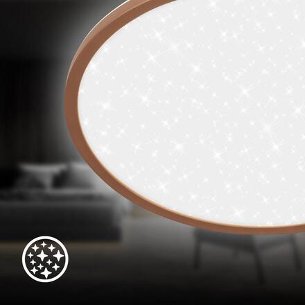 BRILONER Slim svítidlo LED panel pr.37,5 cm - 22W, 3000lm, hvězdné nebe, neutrální bílá, kávová 7654014