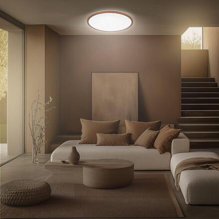 BRILONER Slim svítidlo LED panel pr.37,5 cm - 22W, 3000lm, hvězdné nebe, neutrální bílá, kávová 7654014