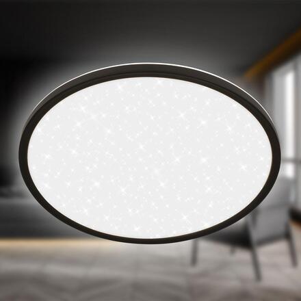 BRILONER Slim svítidlo LED panel pr.37,5 cm - 22W, 3000lm, hvězdné nebe, neutrální bílá, černá 7654015