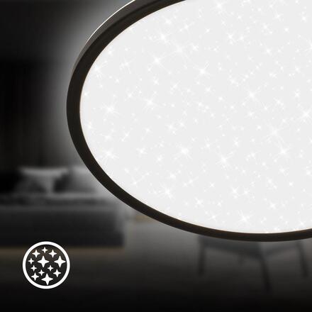 BRILONER Slim svítidlo LED panel pr.37,5 cm - 22W, 3000lm, hvězdné nebe, neutrální bílá, černá 7654015