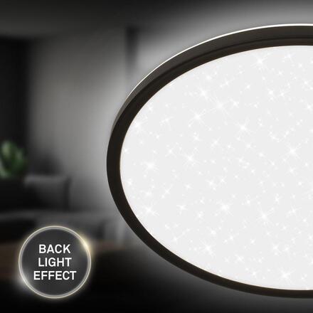 BRILONER Slim svítidlo LED panel pr.37,5 cm - 22W, 3000lm, hvězdné nebe, neutrální bílá, černá 7654015