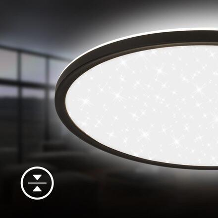 BRILONER Slim svítidlo LED panel pr.37,5 cm - 22W, 3000lm, hvězdné nebe, neutrální bílá, černá 7654015