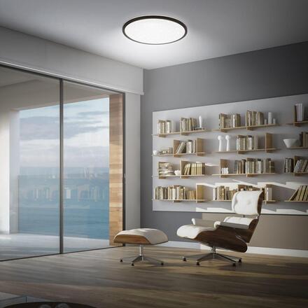 BRILONER Slim svítidlo LED panel pr.37,5 cm - 22W, 3000lm, hvězdné nebe, neutrální bílá, černá 7654015