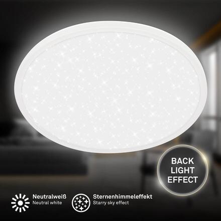 BRILONER Slim svítidlo LED panel pr.37,5 cm - 22W, 3000lm, hvězdné nebe, neutrální bílá, bílé 7654016