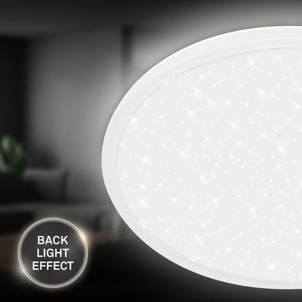 BRILONER Slim svítidlo LED panel pr.37,5 cm - 22W, 3000lm, hvězdné nebe, neutrální bílá, bílé 7654016