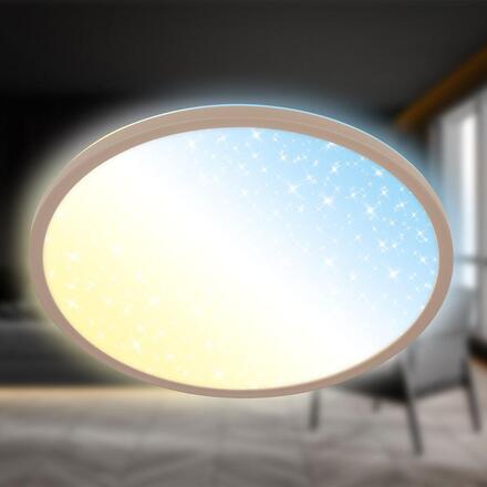 BRILONER Slim svítidlo LED panel pr.37,5 cm - 22W, 3000lm, dálkový ovladač, stmívatelné, béžová 7655011