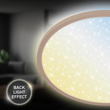 BRILONER Slim svítidlo LED panel pr.37,5 cm - 22W, 3000lm, dálkový ovladač, stmívatelné, béžová 7655011