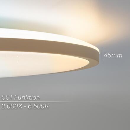 BRILONER Slim svítidlo LED panel pr.37,5 cm - 22W, 3000lm, dálkový ovladač, stmívatelné, béžová 7655011