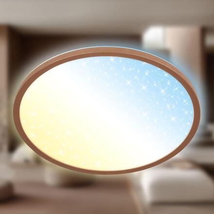 BRILONER Slim svítidlo LED panel pr.37,5 cm - 22W, 3000lm, dálkový ovladač, stmívatelné, kávová 7655014