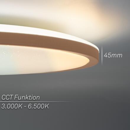 BRILONER Slim svítidlo LED panel pr.37,5 cm - 22W, 3000lm, dálkový ovladač, stmívatelné, kávová 7655014