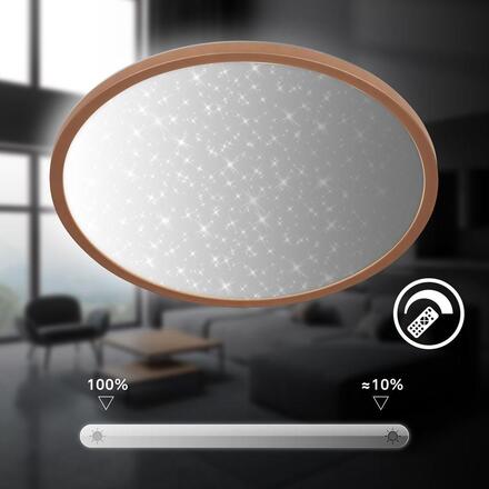 BRILONER Slim svítidlo LED panel pr.37,5 cm - 22W, 3000lm, dálkový ovladač, stmívatelné, kávová 7655014