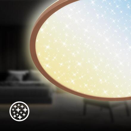 BRILONER Slim svítidlo LED panel pr.37,5 cm - 22W, 3000lm, dálkový ovladač, stmívatelné, kávová 7655014