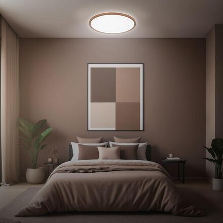 BRILONER Slim svítidlo LED panel pr.37,5 cm - 22W, 3000lm, dálkový ovladač, stmívatelné, kávová 7655014