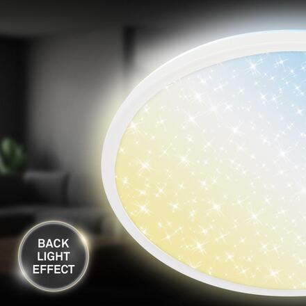 BRILONER Slim svítidlo LED panel pr.37,5 cm - 22W, 3000lm, dálkový ovladač, stmívatelné, bílé 7655016