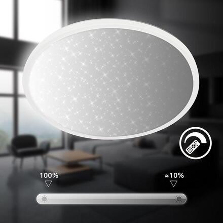 BRILONER Slim svítidlo LED panel pr.37,5 cm - 22W, 3000lm, dálkový ovladač, stmívatelné, bílé 7655016