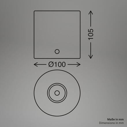 BRILONER Tubo stolní lampička - s vypínačem, E27 patice, max. 10W, antracit 7658015