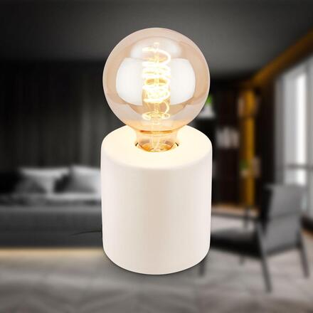 BRILONER Tubo stolní lampička - s vypínačem, E27 patice, max. 10W, bílá 7658016