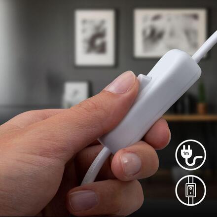 BRILONER Tubo stolní lampička - s vypínačem, E27 patice, max. 10W, bílá 7658016