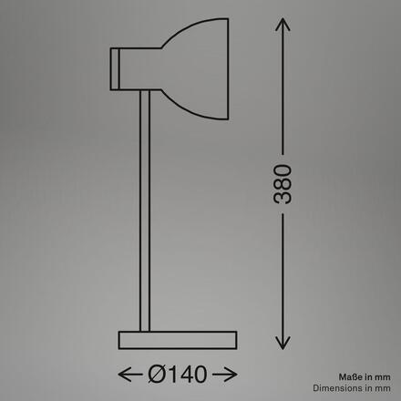 BRILONER Prep stolní lampička - s vypínačem, E14 patice, max. 10W, bílá / dřevo 7659016
