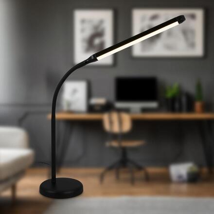 BRILONER Mura stolní lampička - 6W, 600lm, LED, stmívatelné, dotykový vypínač, nastavitelné, černá 7660015