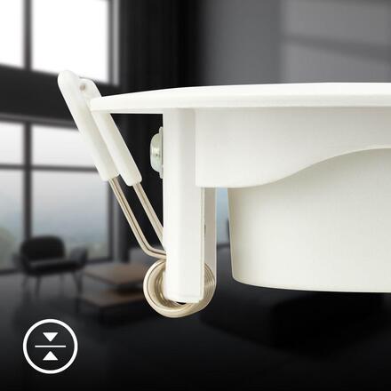 BRILONER Besi vestavný bodové svítidlo 68mm 2ks sada - 230V, 4,8W, 420lm, LED, teplá bílá, bílé 7662026