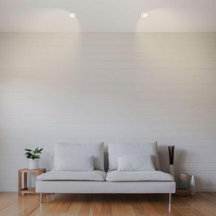 BRILONER Besi vestavný bodové svítidlo 68mm 2ks sada - 230V, 4,8W, 420lm, LED, teplá bílá, bílé 7662026