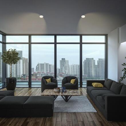 BRILONER Besi vestavný bodové svítidlo 68mm 2ks sada - 230V, 4,8W, 420lm, LED, teplá bílá, bílé 7662026