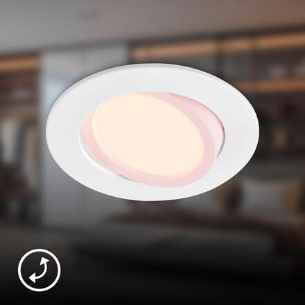 BRILONER Piwo vestavná svítidla 68mm 3ks sada - 230V, 4,7W, 400lm, nastavitelné, teplá bílá, bílá 7663036