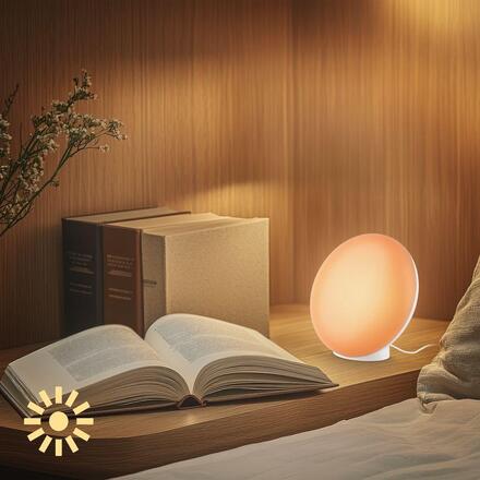 BRILONER Tara stolní lampička - 6W, 240lm, stmívatelné, LED, dálkový ovladač, RGBIC, CCT, bílá 7665016