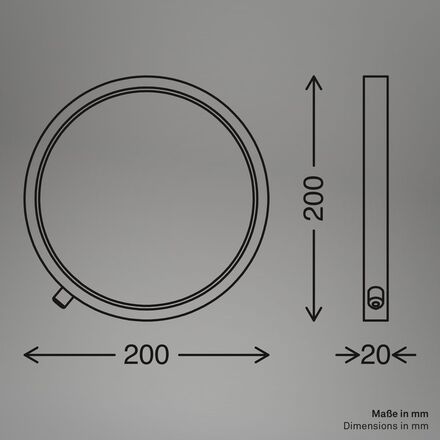 BRILONER Ring stolní lampička - 3W, LED, stmívatelné, dálkový ovladač, RGBIC, černá 7666015