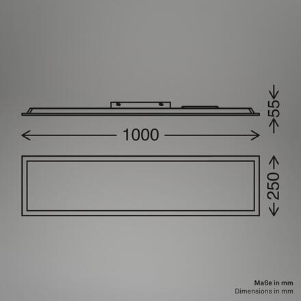 BRILONER Simple svítidlo LED panel 100x25 cm - 22W, 2300lm, neutrální bílá, IP44, bílé 7667016