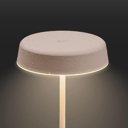 BRILONER Pala stolní lampička - 2W, 200lm, bezdrátová, LED, dotykový vypínač, stmívatelné, béžová 7668011