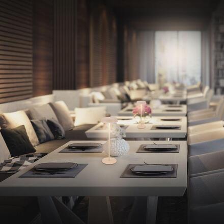 BRILONER Pala stolní lampička - 2W, 200lm, bezdrátová, LED, dotykový vypínač, stmívatelné, béžová 7668011