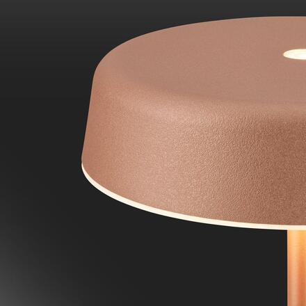 BRILONER Pala stolní lampička - 2W, 200lm, bezdrátová, LED, dotykový vypínač, stmívatelné, kávová 7668014