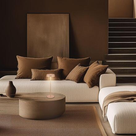 BRILONER Pala stolní lampička - 2W, 200lm, bezdrátová, LED, dotykový vypínač, stmívatelné, kávová 7668014